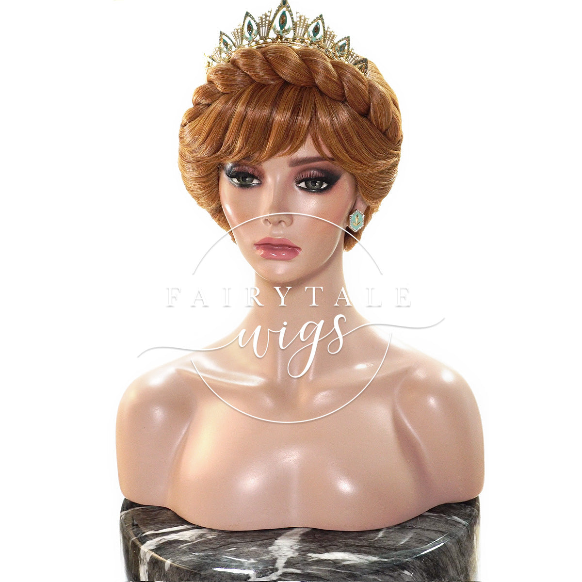 fairytale wigs  アナ　ベースウィッグ Custom-Styled-Queen-Anna-Wig-